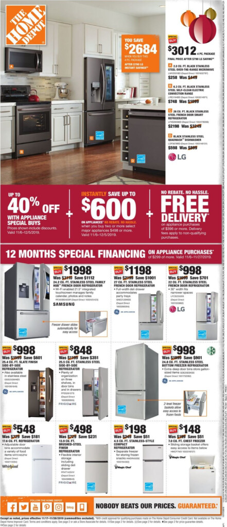 Home Depot Black Friday Appliance Rebates