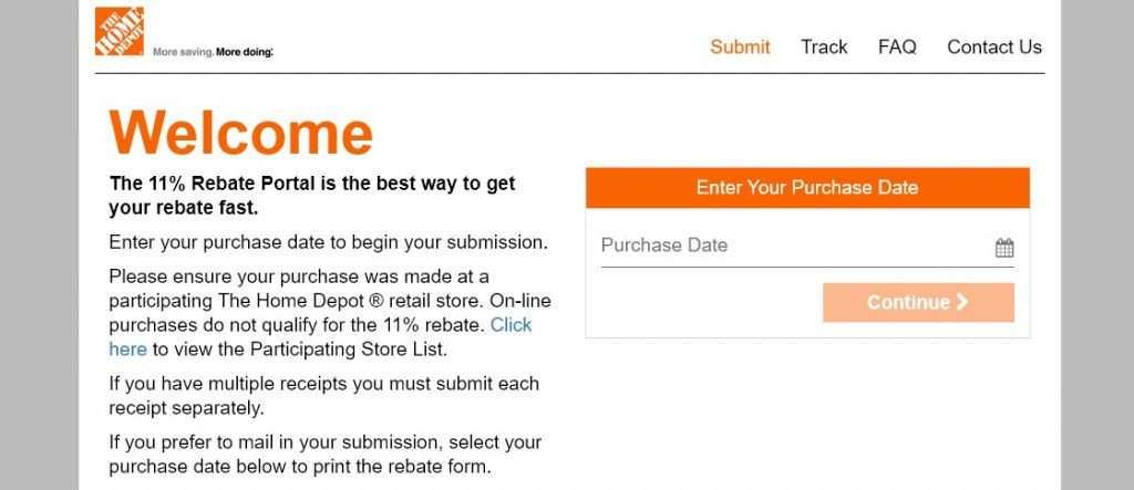 Home Depot Online Rebate Form